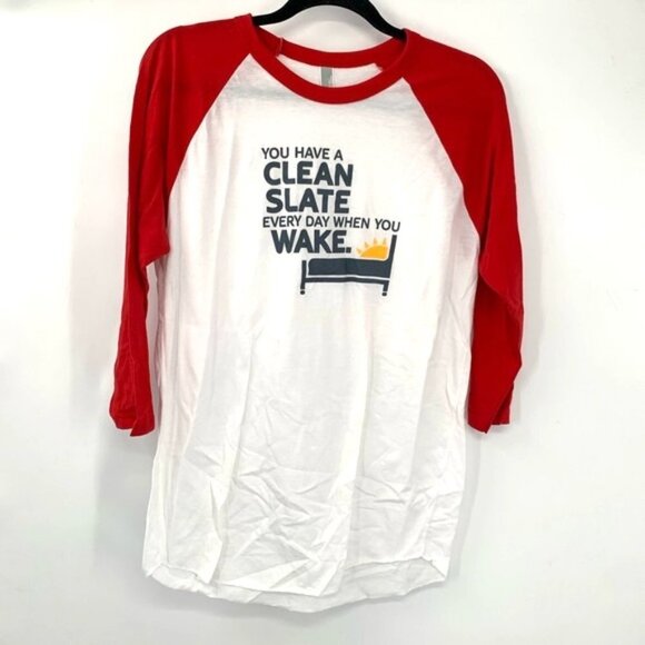 AMERICAN APPAREL Graphic Baseball Tee Optimism M - Picture 1 of 5